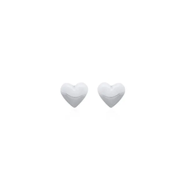S.S. Tiny Heart Stud Earrings Erica DelGardo Jewelry Designs Houston, TX