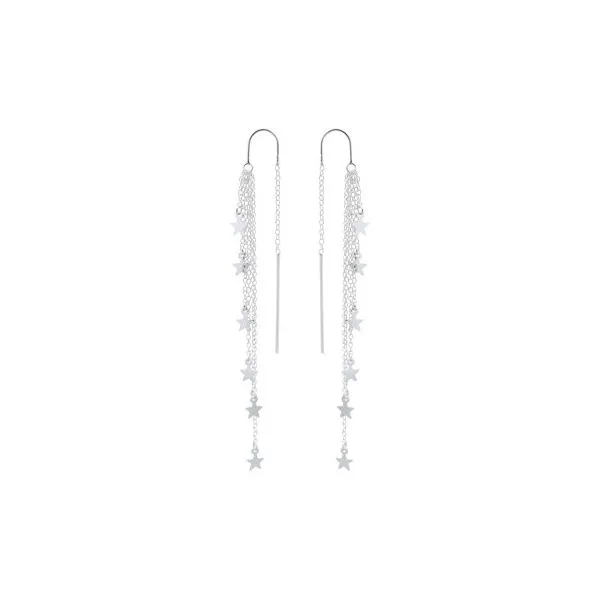 S.S. Twinkle Stars Threader Earrings Erica DelGardo Jewelry Designs Houston, TX