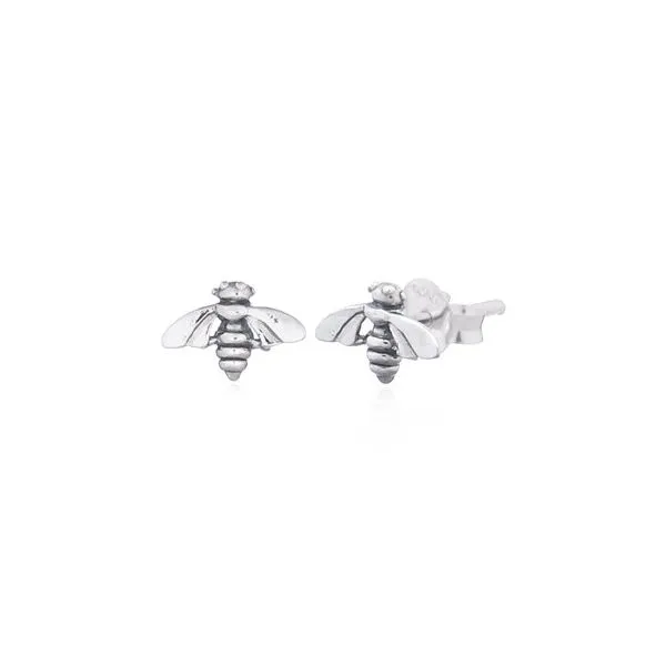 Sterling Silver Bee Earrings Image 2 Erica DelGardo Jewelry Designs Houston, TX