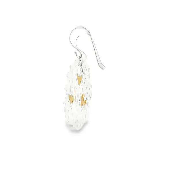 Two Tone Sterling Silver Butterfly Cluster Earrings Image 2 Erica DelGardo Jewelry Designs Houston, TX