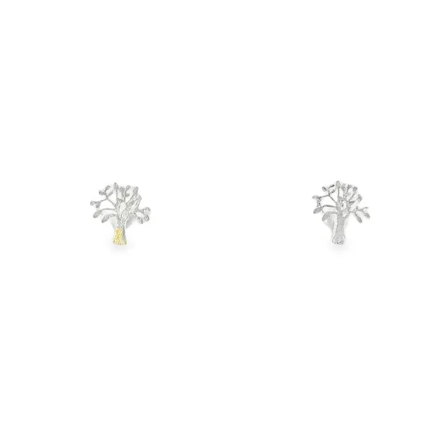 Sterling Silver Petite Tree of Life Stud Earrings Erica DelGardo Jewelry Designs Houston, TX