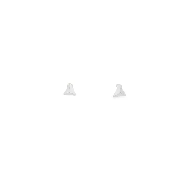 Sterling Silver Brushed 3-Sided Triangle Stud Earrings Erica DelGardo Jewelry Designs Houston, TX