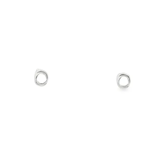 Sterling Silver Double circle Stud Earrings Erica DelGardo Jewelry Designs Houston, TX