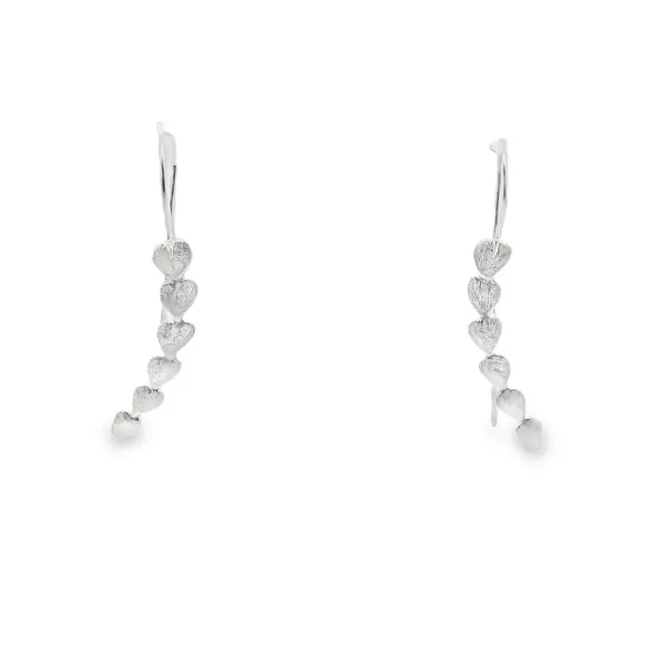 Sterling Silver Stacked Heart Earrings Erica DelGardo Jewelry Designs Houston, TX