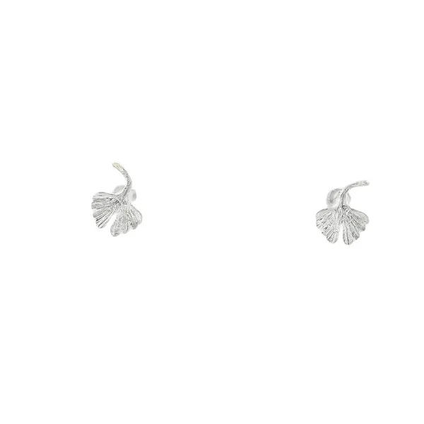 Sterling Silver Small Gynko Stud Earrings Erica DelGardo Jewelry Designs Houston, TX