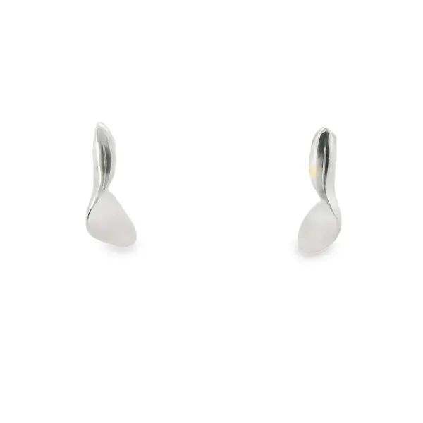 Sterling Silver Fold Form Stud Earrings Erica DelGardo Jewelry Designs Houston, TX