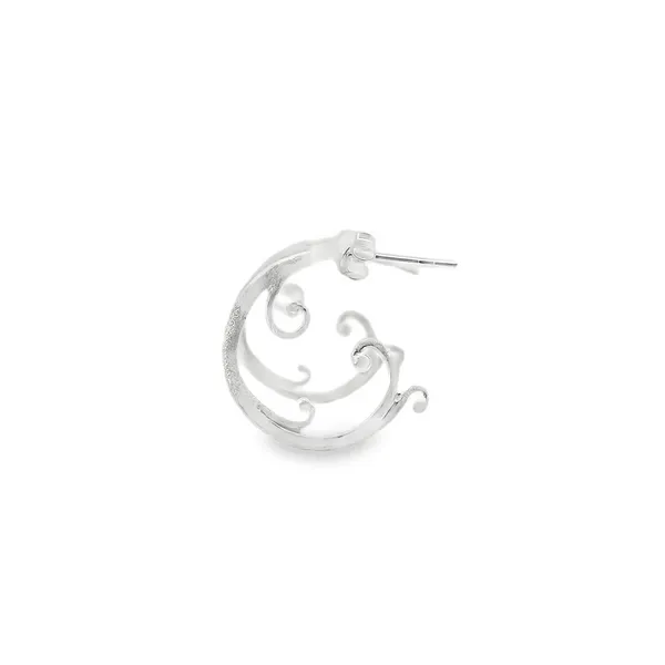 Sterling Silver Swirly Hoops Earrings Erica DelGardo Jewelry Designs Houston, TX