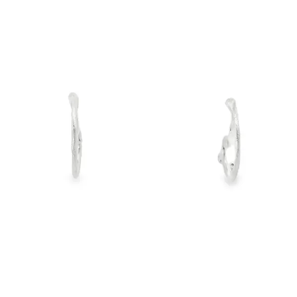 Sterling Silver Swirly Hoops Earrings Image 2 Erica DelGardo Jewelry Designs Houston, TX