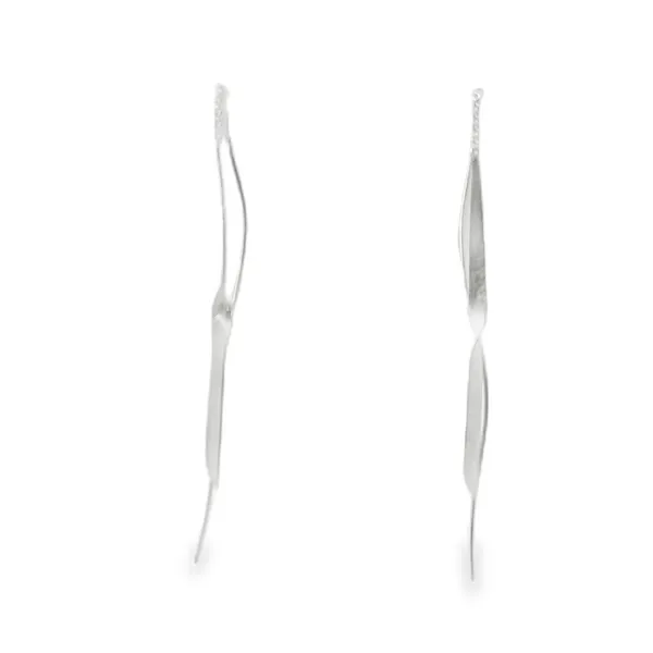 Sterling Silver Twisted Ribbon Threader Earrings Erica DelGardo Jewelry Designs Houston, TX
