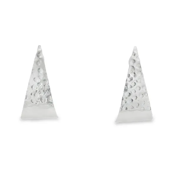 Sterling Silver Hammered Triangle Studs Erica DelGardo Jewelry Designs Houston, TX