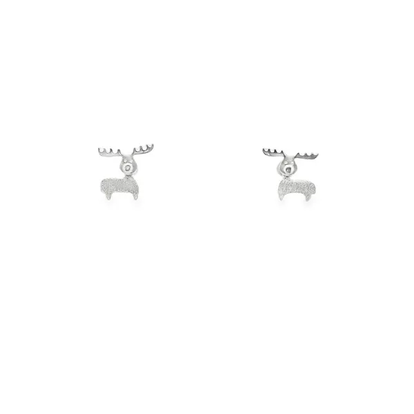 Sterling Silver Reindeer Stud Earrings Erica DelGardo Jewelry Designs Houston, TX