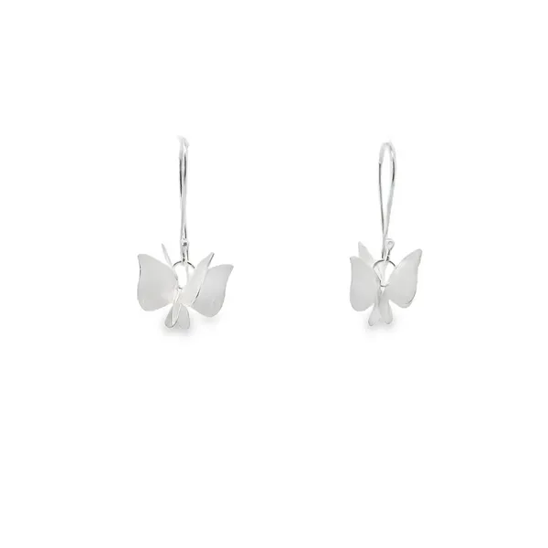 Sterling Silver Double Butterfly Dangle Earrings Erica DelGardo Jewelry Designs Houston, TX