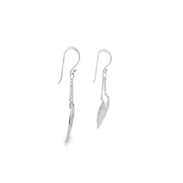 Sterling Silver Heart Dangle Earrings Image 2 Erica DelGardo Jewelry Designs Houston, TX