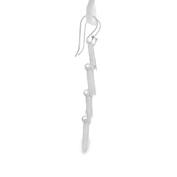 Sterling Silver Geometric Tabs Dangle Earrings Image 2 Erica DelGardo Jewelry Designs Houston, TX