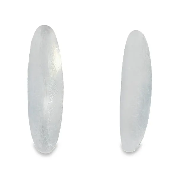 Sterling Silver Elongated Oval Stud Earrings Erica DelGardo Jewelry Designs Houston, TX