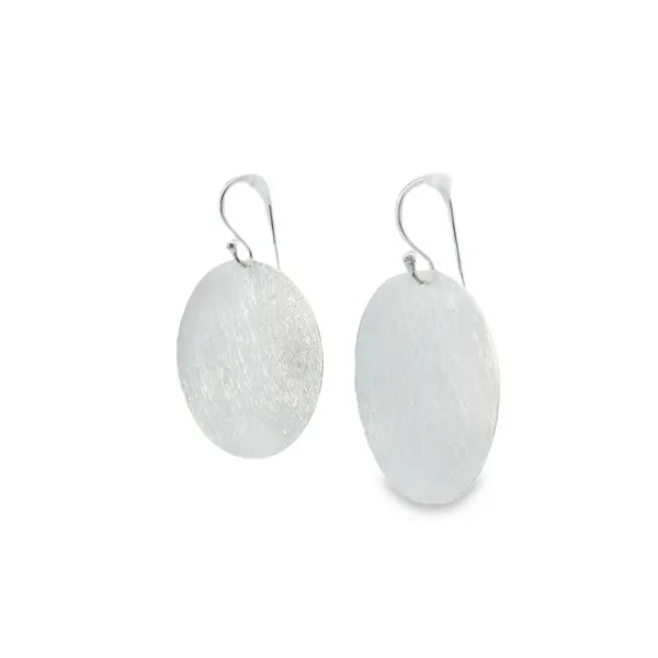 Sterling Silver Textures Circle Dangle Earrings Image 2 Erica DelGardo Jewelry Designs Houston, TX
