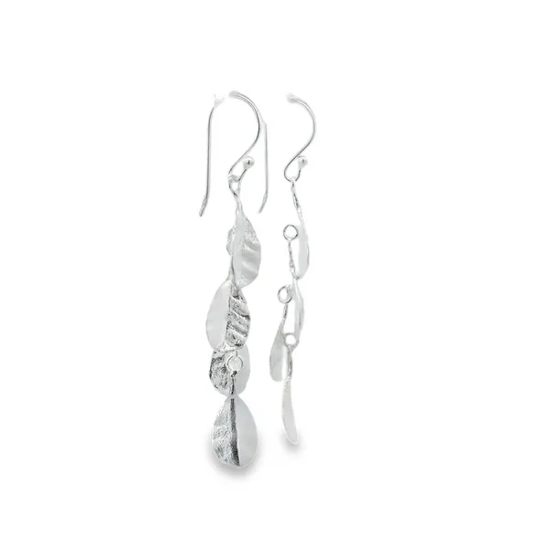 Sterling Silver Four Leaves Dangling Earrings Image 2 Erica DelGardo Jewelry Designs Houston, TX