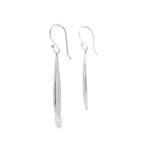Sterling Silver Dry Leaf Dangling Earrings Image 2 Erica DelGardo Jewelry Designs Houston, TX