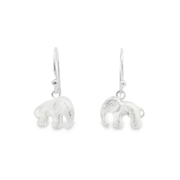 Sterling Silver Dangling Elephant Earrings Erica DelGardo Jewelry Designs Houston, TX