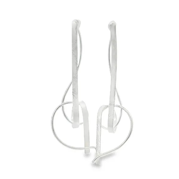 Sterling Silver Intertwined Ribbon Earrings Erica DelGardo Jewelry Designs Houston, TX