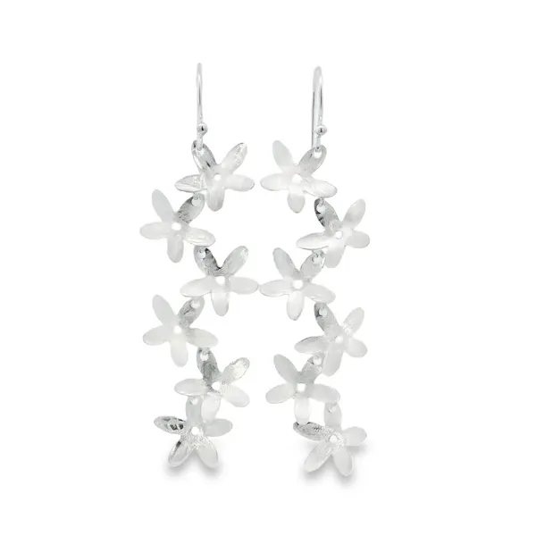 Sterling Silver 6 Flower Dangle Earrings Erica DelGardo Jewelry Designs Houston, TX