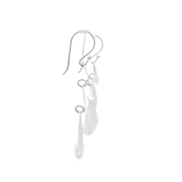 Sterling Silver Stacked Triangle Dangle Earrings Image 2 Erica DelGardo Jewelry Designs Houston, TX