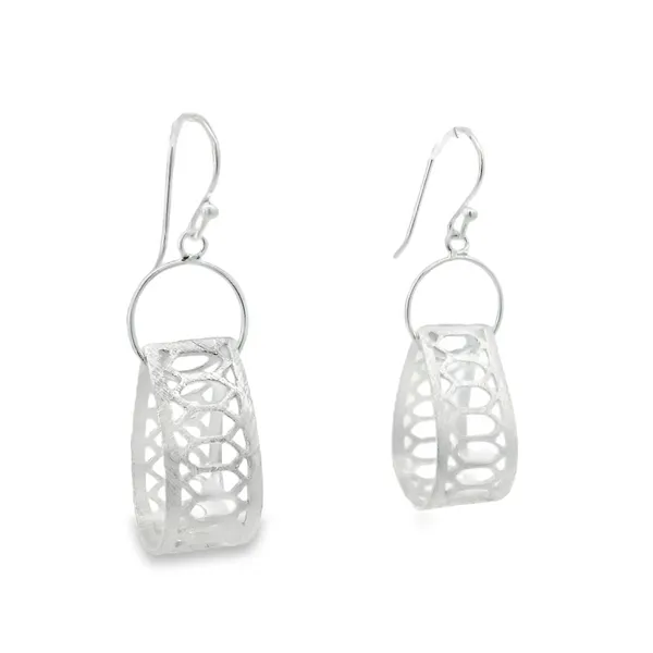 Sterling Silver Teardrop Lace Loop Earrings Erica DelGardo Jewelry Designs Houston, TX