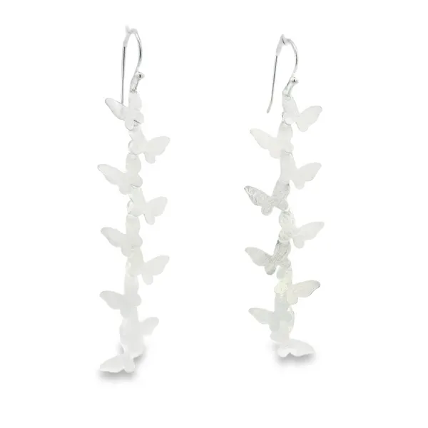 Sterling Silver Multi-Butterfly Dangle Earrings Erica DelGardo Jewelry Designs Houston, TX