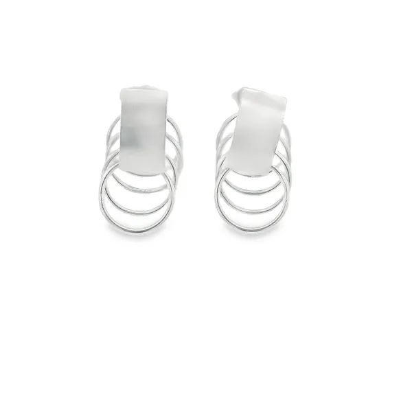 Sterling Silver Small Overlapping Multi-Loop Earrings Erica DelGardo Jewelry Designs Houston, TX