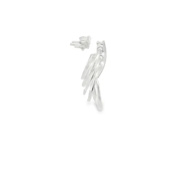 Sterling Silver Small Overlapping Multi-Loop Earrings Image 2 Erica DelGardo Jewelry Designs Houston, TX