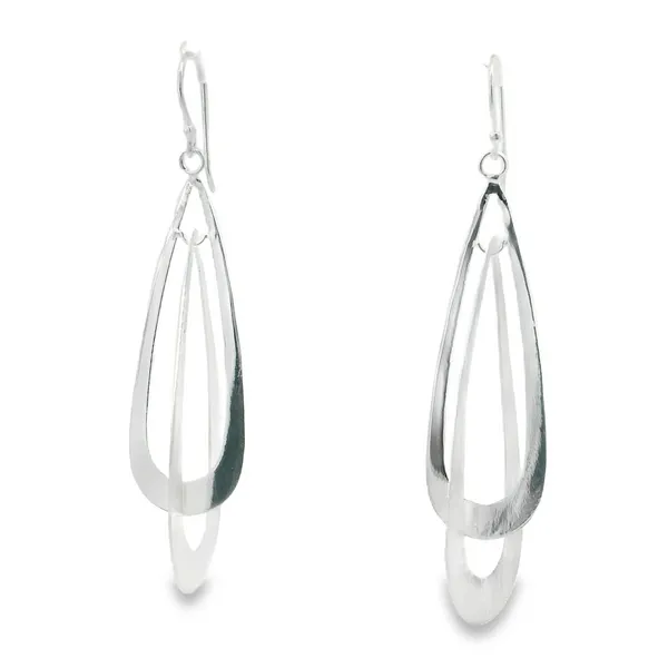 Sterling Silver Intertwined Teardrop Dangle Earrings Erica DelGardo Jewelry Designs Houston, TX