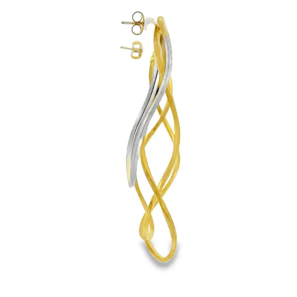 S.S. GP Two Tone Marquise Swirl Earrings Image 2 Erica DelGardo Jewelry Designs Houston, TX