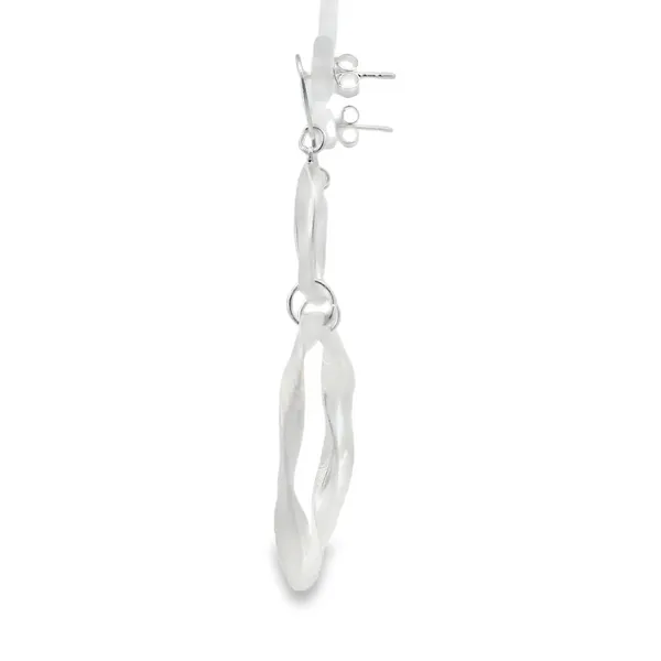 Sterling Silver Organic Twisted Multi-Circle Dangle Earrings Image 2 Erica DelGardo Jewelry Designs Houston, TX
