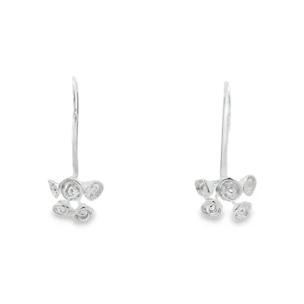 Sterling Silver Flower Bouquet Drop Earrings Erica DelGardo Jewelry Designs Houston, TX