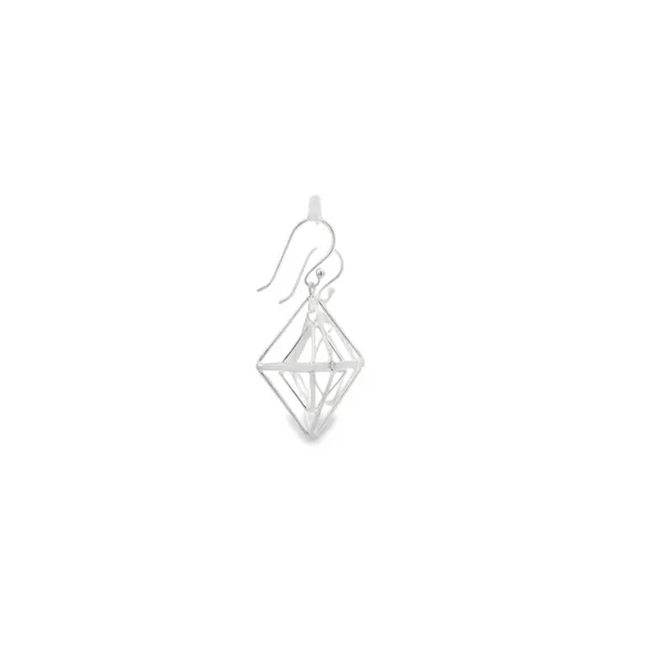 Sterling Silver Double Rhombus Earrings Image 2 Erica DelGardo Jewelry Designs Houston, TX