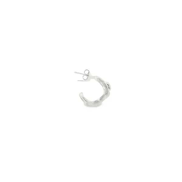 Sterling Silver Hugging Hoop Earrings Image 3 Erica DelGardo Jewelry Designs Houston, TX