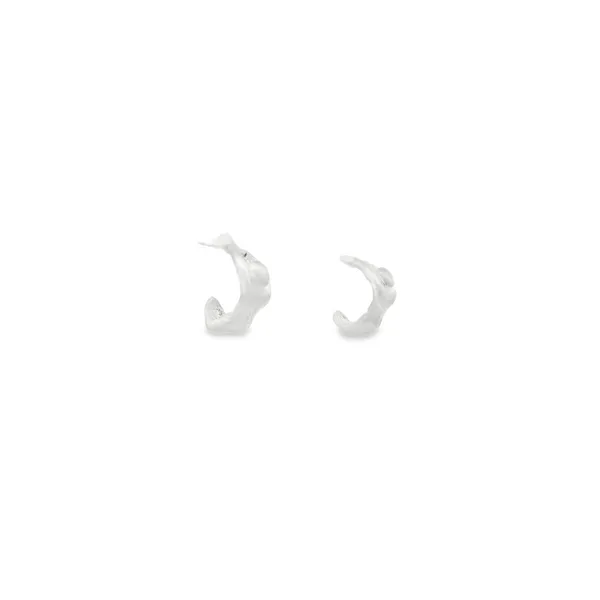 Sterling Silver Hugging Hoop Earrings Image 2 Erica DelGardo Jewelry Designs Houston, TX