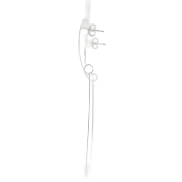 Sterling Silver Large Geometric Earrings Image 2 Erica DelGardo Jewelry Designs Houston, TX