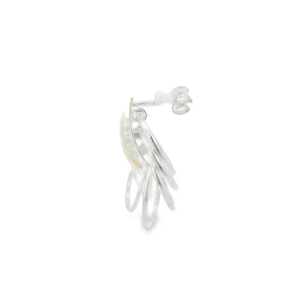 G.P. Sterling Silver Two tone Multi Loop Earrings Image 2 Erica DelGardo Jewelry Designs Houston, TX