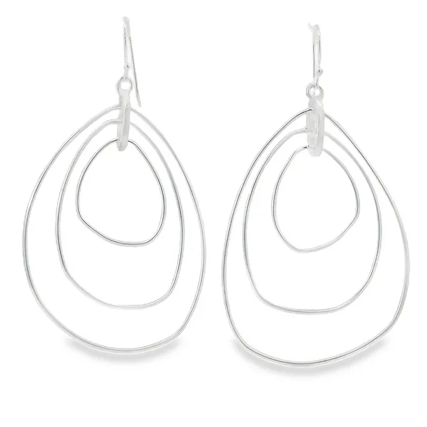 Sterling Silver 3 Rounded Triangle Earrings Erica DelGardo Jewelry Designs Houston, TX