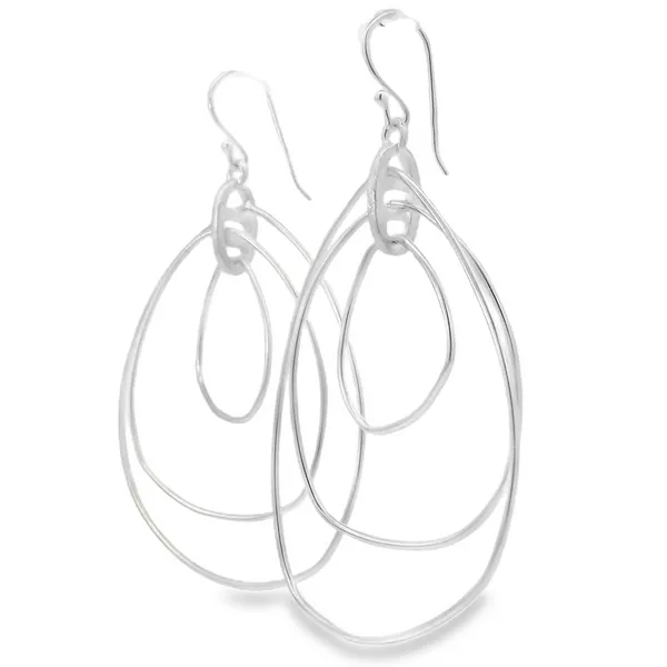 Sterling Silver 3 Rounded Triangle Earrings Image 2 Erica DelGardo Jewelry Designs Houston, TX