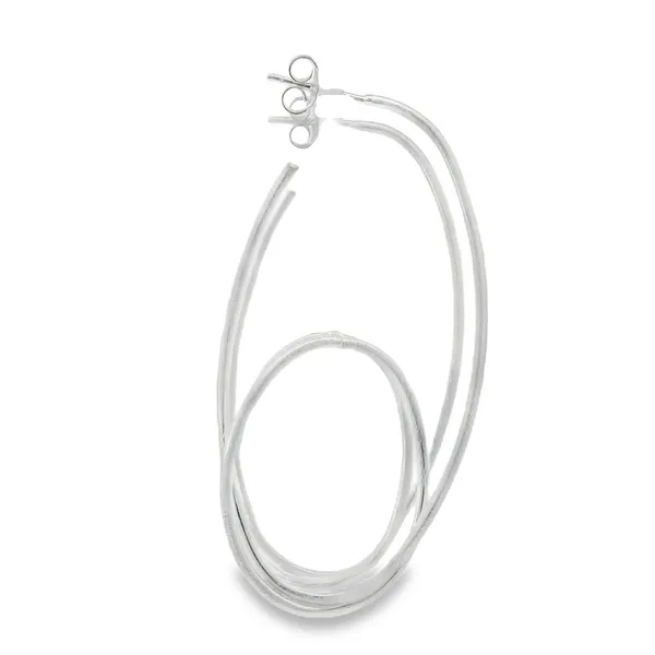 Sterling Silver Satin Looped Earrings Erica DelGardo Jewelry Designs Houston, TX
