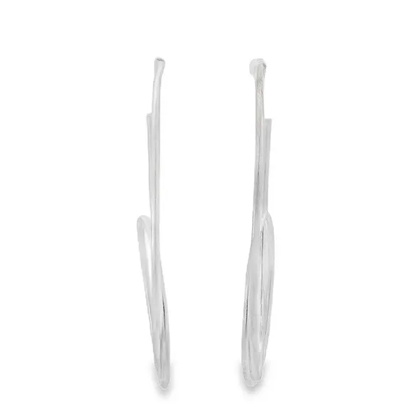 Sterling Silver Satin Looped Earrings Image 2 Erica DelGardo Jewelry Designs Houston, TX