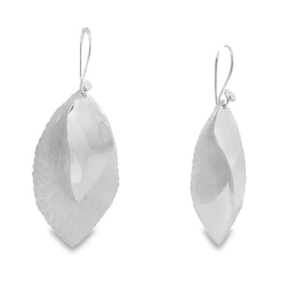 Sterling Silver Brushed & Polished Multi Leaf Earrings Erica DelGardo Jewelry Designs Houston, TX