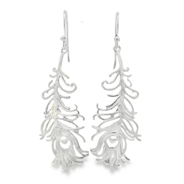 Sterling Silver Feather Earrings Erica DelGardo Jewelry Designs Houston, TX