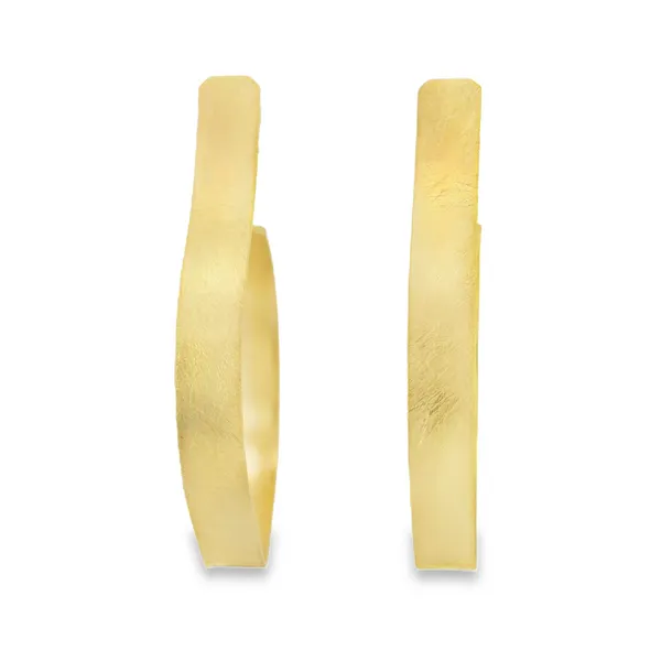 Gold Plated Sterling Silver Satin Ribbon Earrings Erica DelGardo Jewelry Designs Houston, TX