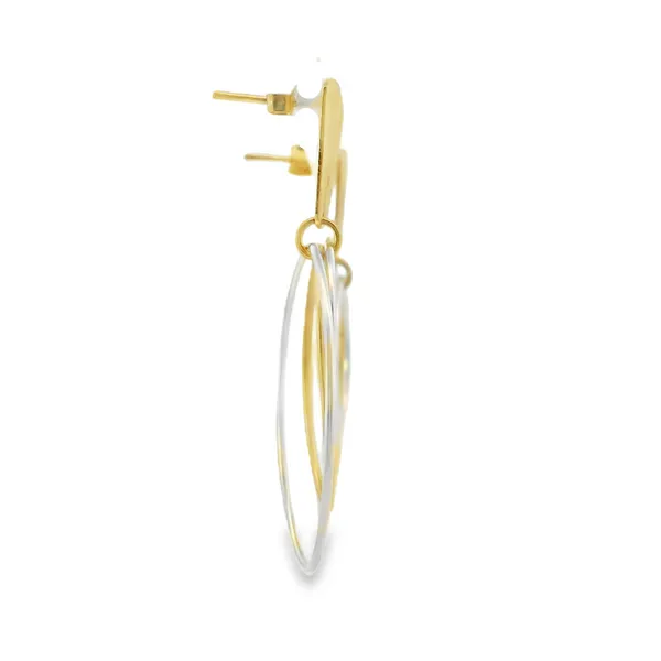Gold Plated Sterling Silver Multi Marquise Earrings Image 2 Erica DelGardo Jewelry Designs Houston, TX
