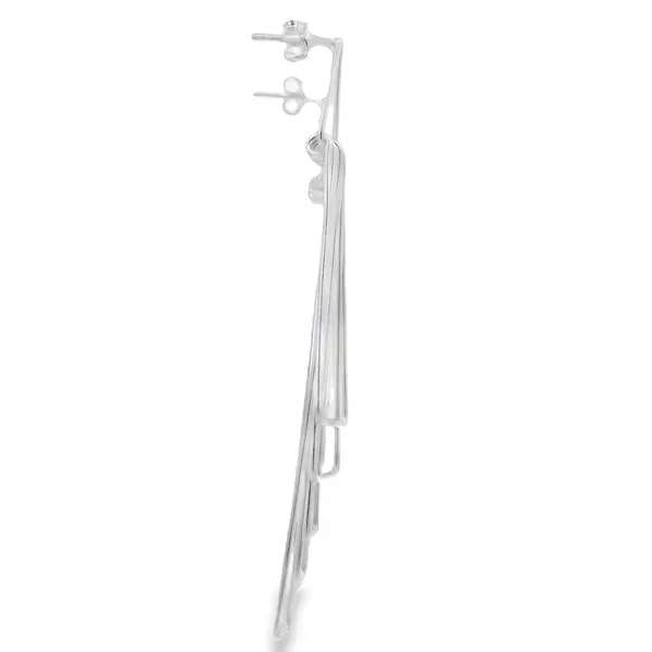 Sterling Silver Multi Rectangle & Triangle Earrings Image 2 Erica DelGardo Jewelry Designs Houston, TX