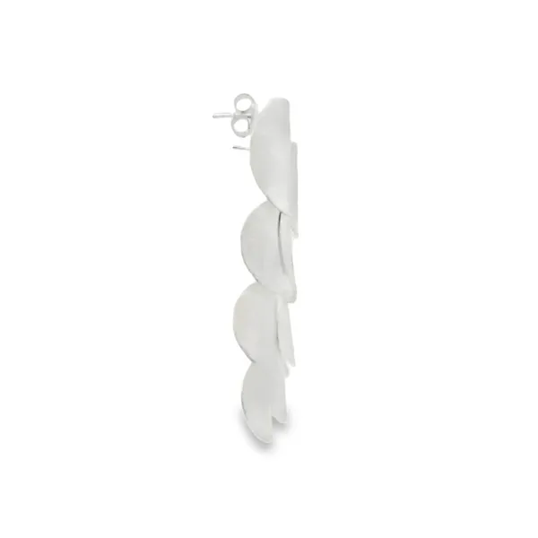 Sterling Silver Multi Satin Circle Dangle Earrings Image 2 Erica DelGardo Jewelry Designs Houston, TX