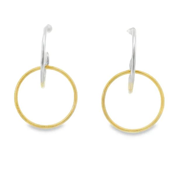 Gold Plated Sterling Silver Twisted Circle Earrings Erica DelGardo Jewelry Designs Houston, TX